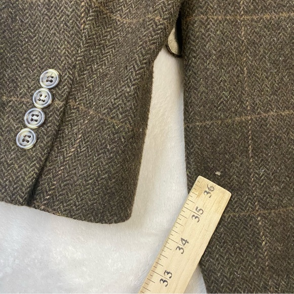 Vintage Brooks Brothers Sport Coat Blazer Jacket Mens sz 44 Camel Hair Plaid USA - Picture 2 of 16